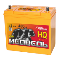 Аккумулятор 6СТ-55 «Медведь Silver Asia (65B24R)» п/п