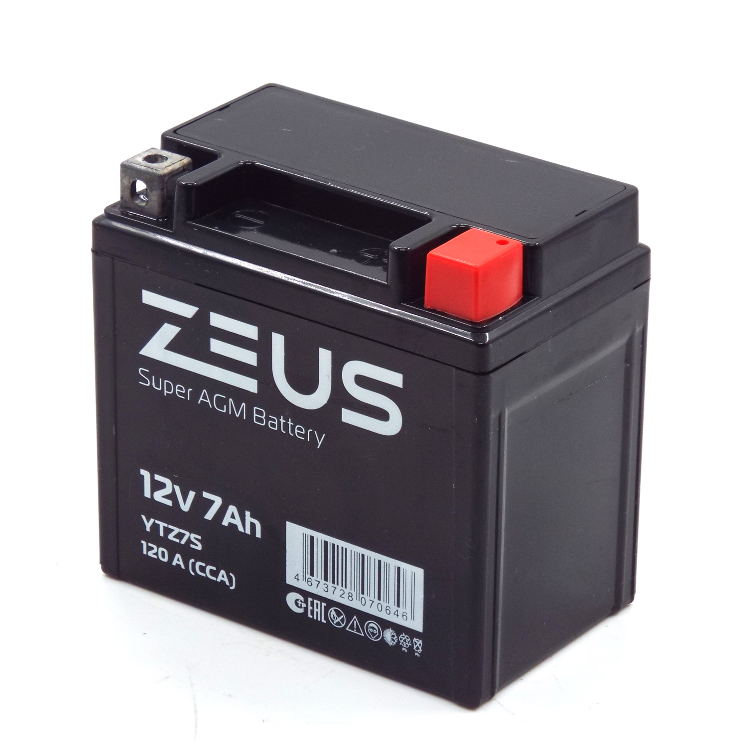Аккумулятор 6МТС-7 Zeus Super AGM (YTZ7S)