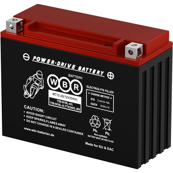 Аккумулятор 6МТС-20 WBR МТ12-20 (Y50-N18L-A, Y50-N18L-A3, YTX24HL-BS)