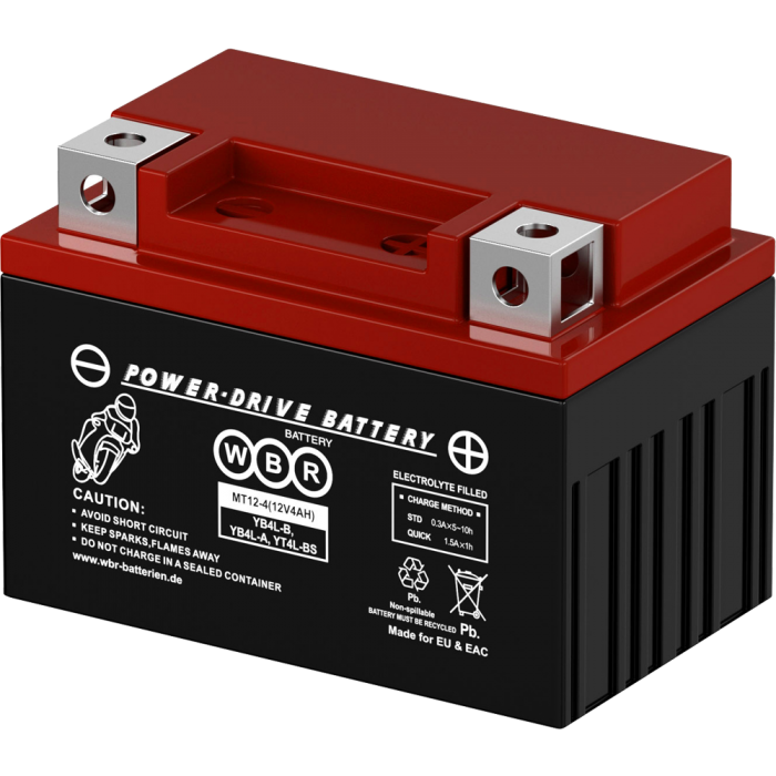 Аккумулятор 6МТС-4 WBR МТ12-4 (YB4L-B, YT4L-BS)
