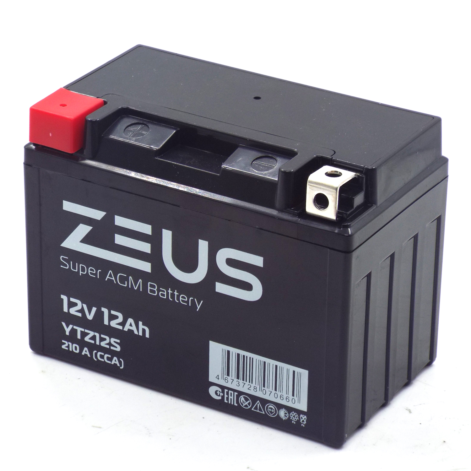 Аккумулятор 6МТС-12 Zeus Super AGM (YTZ12S)