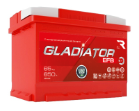Аккумулятор 6СТ-65 «Gladiator EFB» п/п