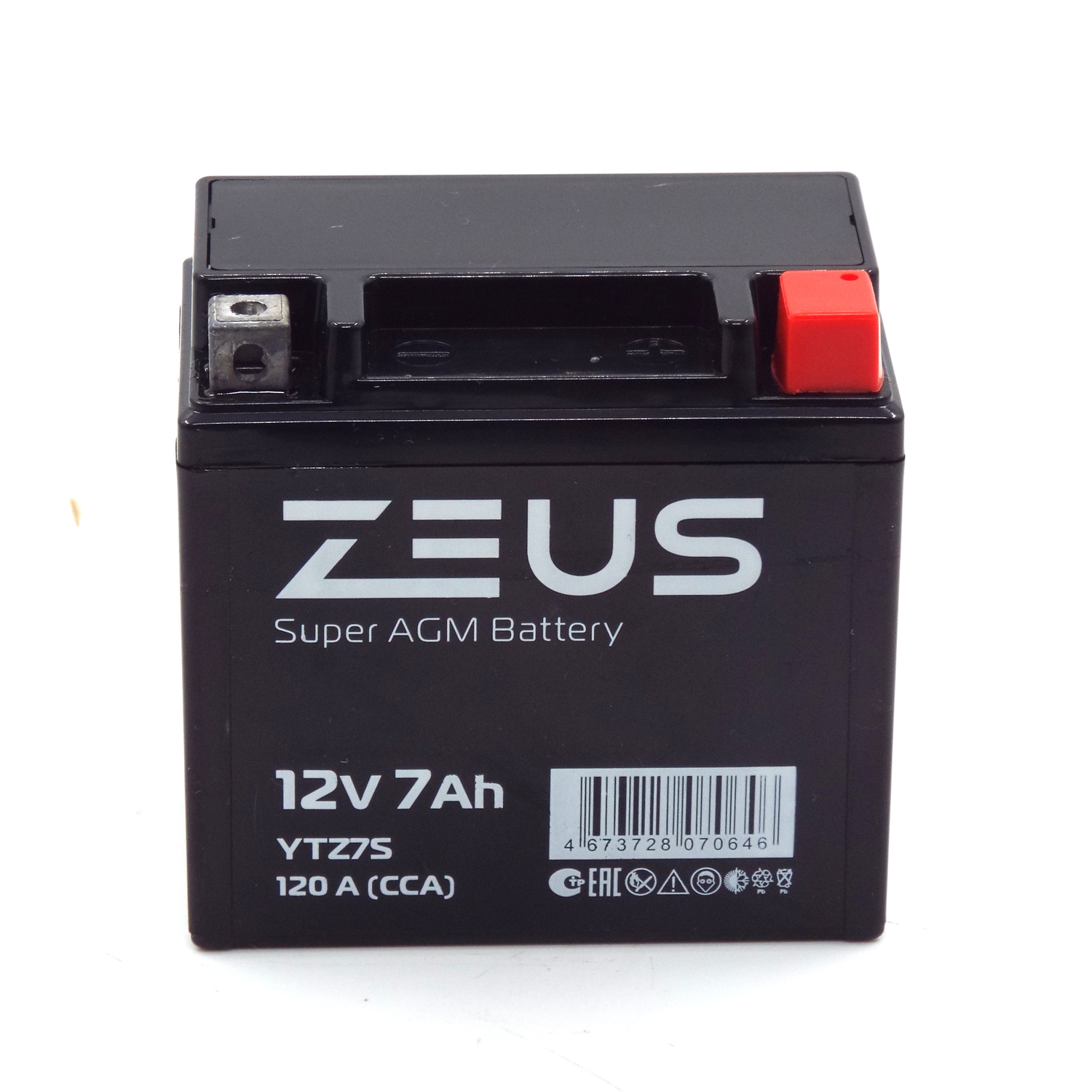 Аккумулятор 6МТС-7 Zeus Super AGM (YTZ7S)