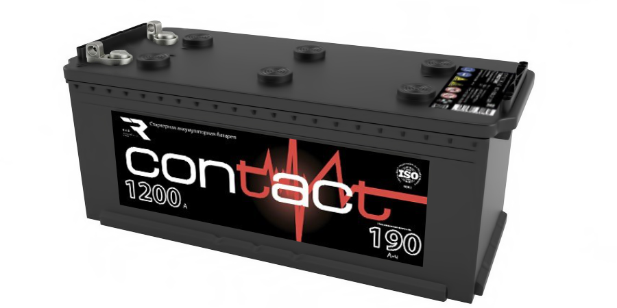 Аккумулятор 6СТ-190 «Contact» рос. болт
