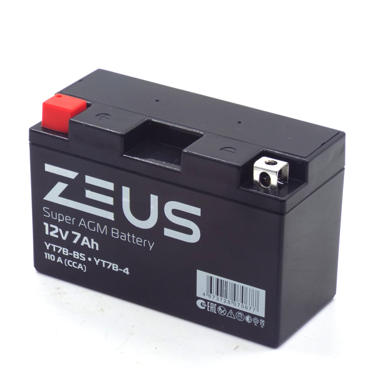 Аккумулятор 6МТС-7 Zeus Super AGM (YT7B-BS)