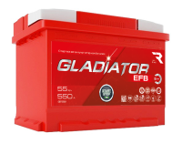 Аккумулятор 6СТ-55 «Gladiator EFB» п/п
