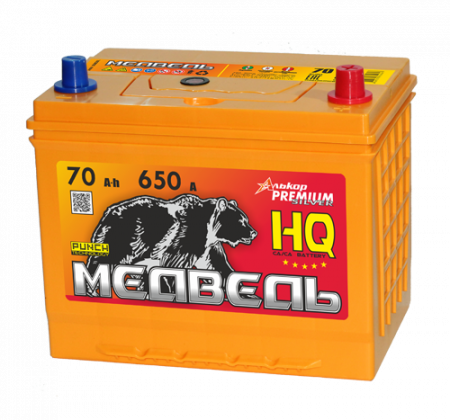 Аккумулятор 6СТ-70 «Медведь Silver Asia (85D26L)» о/п