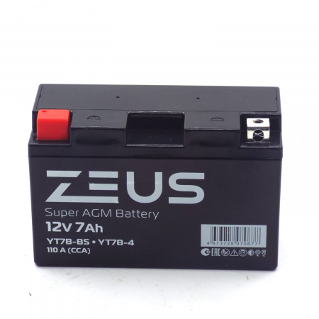 Аккумулятор 6МТС-7 Zeus Super AGM (YT7B-BS)