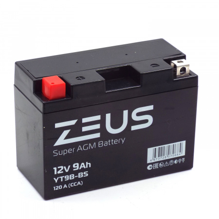 Аккумулятор 6МТС-9 Zeus Super AGM (YT9B-BS)