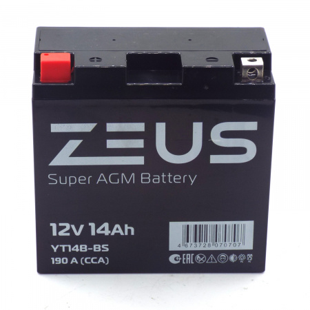 Аккумулятор 6МТС-14 Zeus Super AGM (YT14B-BS)