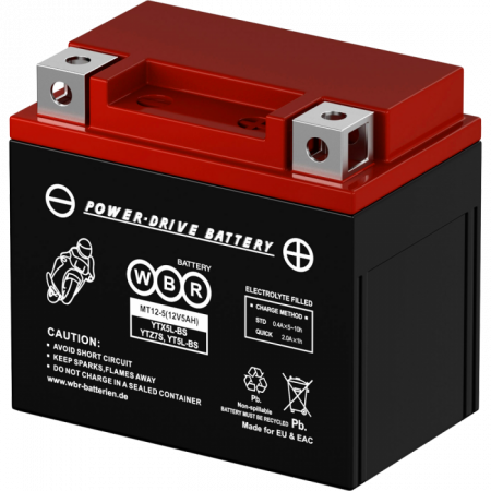 Аккумулятор 6МТС-5 WBR МТ12-5 (YTX5L-BS, YTZ7S, YT5L-BS)