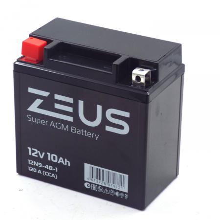 Аккумулятор 6МТС-10 Zeus Super AGM (12N9-4B-1)