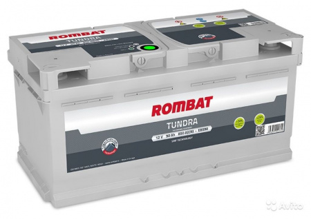 Аккумулятор 6СТ-90 «Rombat Tundra о/п низ.