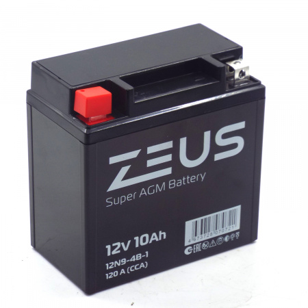Аккумулятор 6МТС-10 Zeus Super AGM (12N9-4B-1)