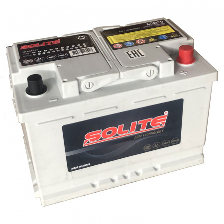 Аккумулятор 6СТ-70 «Solite AGM (AGM70)» о/п