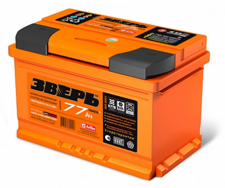 Аккумулятор 6СТ-77 «Зверь» п/п