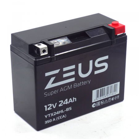 Аккумулятор 6МТС-24 Zeus Super AGM (YTX24HL-BS)