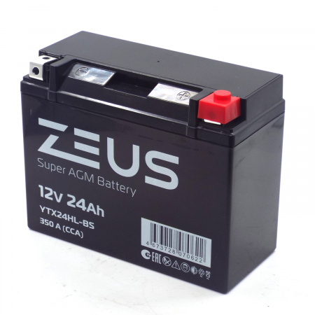 Аккумулятор 6МТС-24 Zeus Super AGM (YTX24HL-BS)