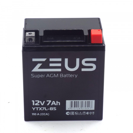 Аккумулятор 6МТС-7 Zeus Super AGM (YTX7L-BS)