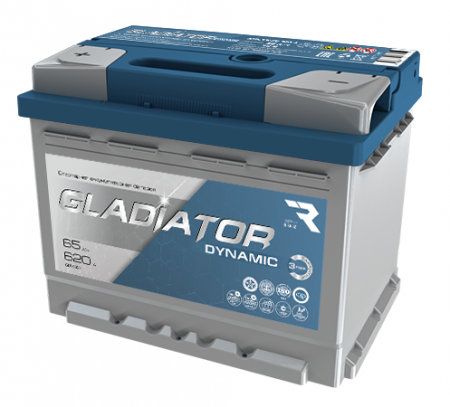 Аккумулятор 6СТ-65 «Gladiator Dynamic» п/п