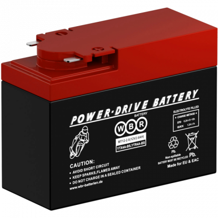 Аккумулятор 6МТС-2.6 WBR МТ12-2.6 (YTX4A-BS)