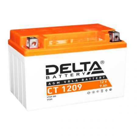 Аккумулятор 6МТС-9 Delta AGM CT 1209 (YTX9, YTX9-BS)