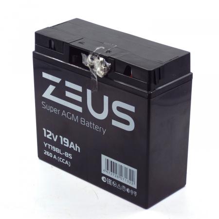 Аккумулятор 6МТС-19 Zeus Super AGM (YT19BL-BS)
