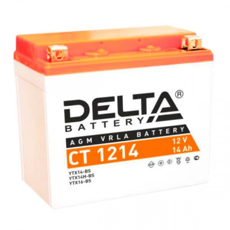 Аккумулятор 6МТС-14 Delta AGM CT 1214 (YTX14H-BS, YTX16-BS, YB16B-A,YTX14-BS)