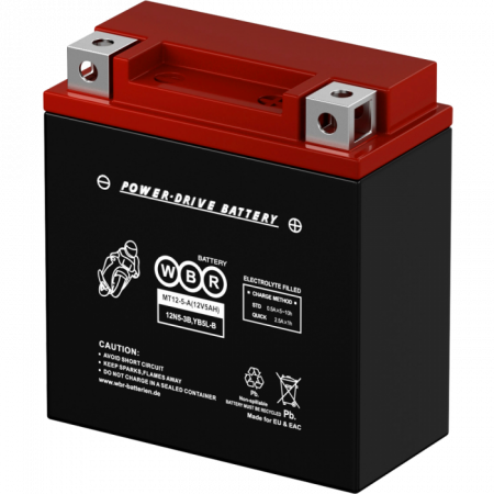 Аккумулятор 6МТС-5 WBR МТ12-5-A (12N5-3B, YB5L-B)