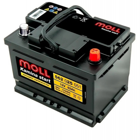 Аккумулятор 6СТ-62 «MOLL Kamina» о/п низ.