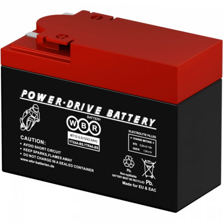 Аккумулятор 6МТС-2.6 WBR МТ12-2.6 (YTX4A-BS)