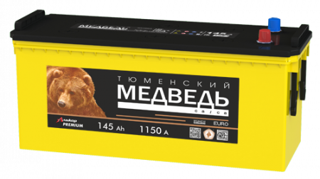 Аккумулятор 6СТ-145 «Тюменский Медведь» евро