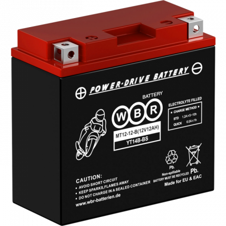Аккумулятор 6МТС-12 WBR МТ12-12-B (YT14В-BS)