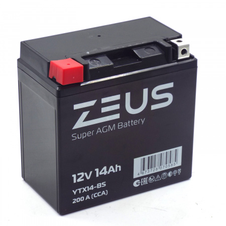 Аккумулятор 6МТС-14 Zeus Super AGM (YTX14-BS)