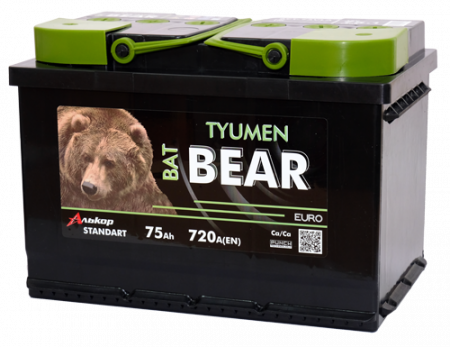 Аккумулятор 6СТ-75 «BatBear» о/п