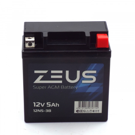 Аккумулятор 6МТС-5 Zeus Super AGM (12N5-3B)