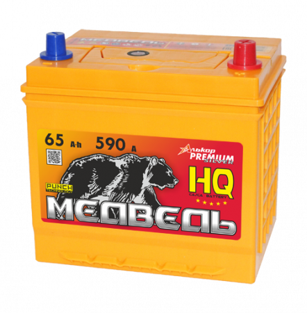 Аккумулятор 6СТ-65 «Медведь Silver Asia (75D23L)» о/п