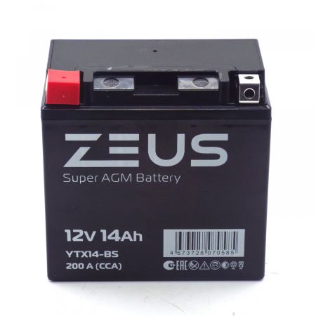 Аккумулятор 6МТС-14 Zeus Super AGM (YTX14-BS)