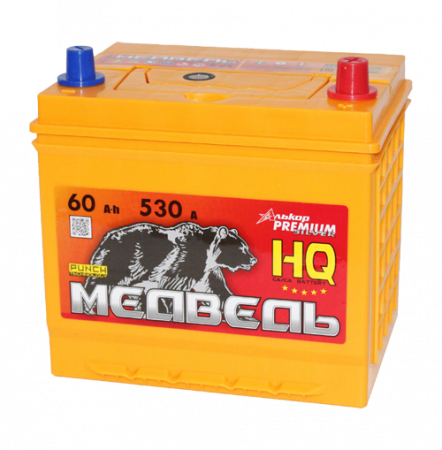 Аккумулятор 6СТ-60 «Медведь Silver Asia (65D23L)» о/п